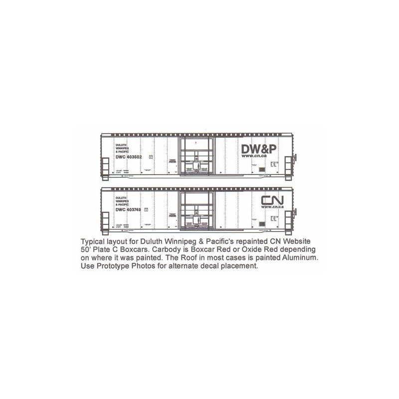 HIGHBALL F-270 DULUTH WINNIPEG & PACIFIC 50' BOXCAR - HO SCALE