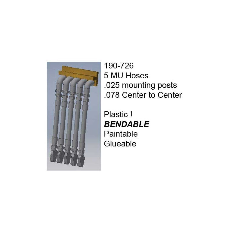 CAL-SCALE 190-726 - DIESEL MU HOSES - 5 LINE