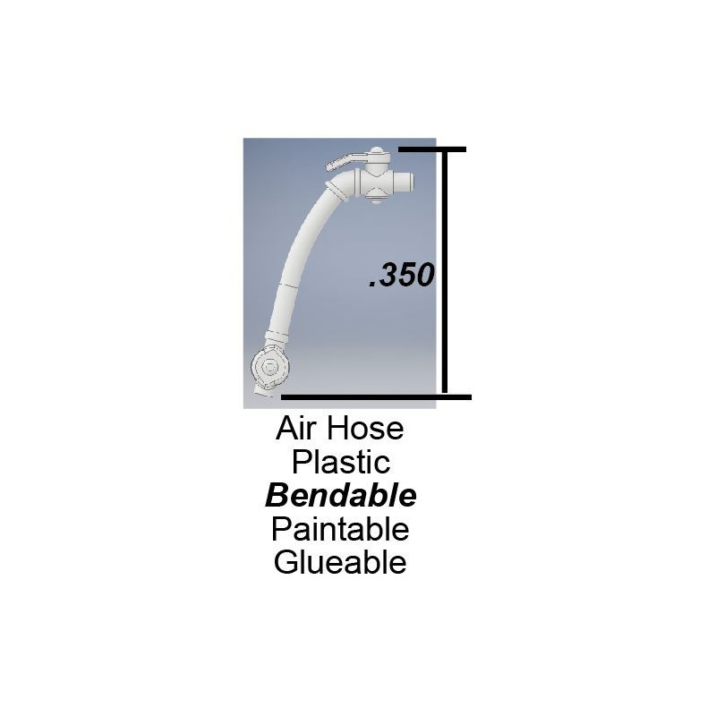 CAL-SCALE 190-730 - DIESEL LOCOMOTIVE PILOT AIR HOSE WITH SHUT OFF VALVE