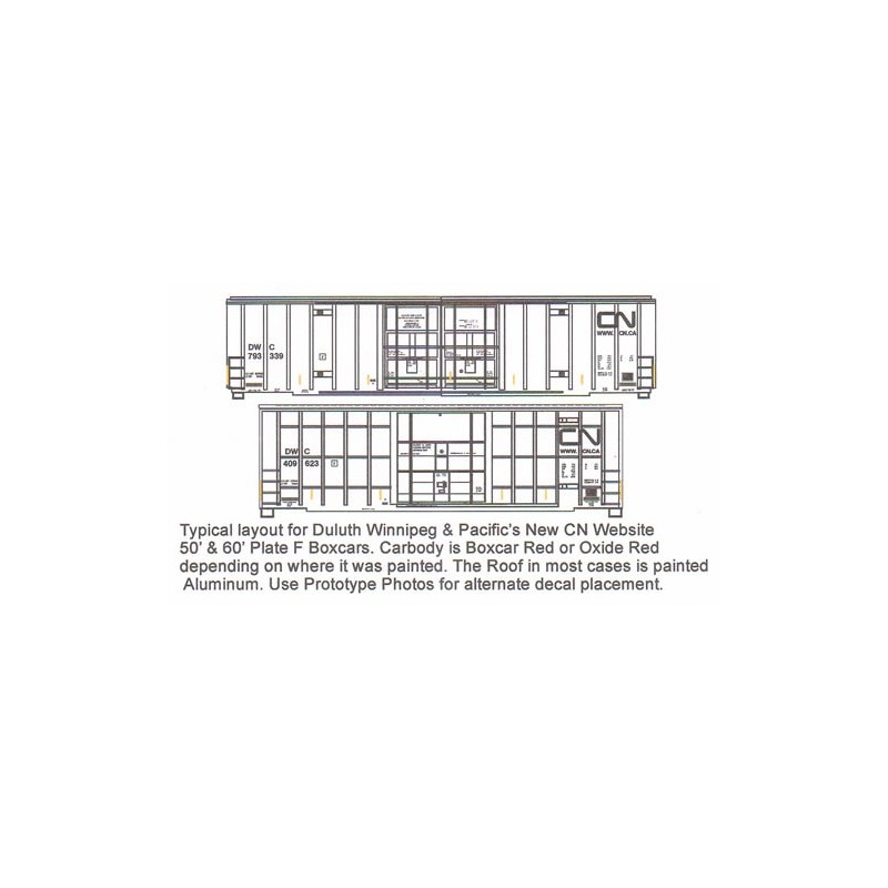 HIGHBALL F-271 DULUTH WINNIPEG & PACIFIC 50' / 60' BOXCAR - HO SCALE