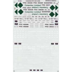 MICROSCALE DECAL 60-809 - CANADIAN POTASH COVERED HOPPERS - N SCALE
