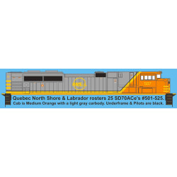 HIGHBALL L-311 QUEBEC NORTH SHORE & LABRADOR SD70ACe DIESEL LOCOMOTIVE