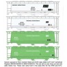 HIGHBALL F-277 PENN CENTRAL 3 BAY COVERED HOPPER - HO SCALE
