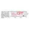 HIGHBALL F-278 GRAND TRUNK WESTERN 2 BAY COVERED HOPPER - HO SCALE
