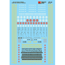 MICROSCALE DECAL 87-44 - NEW YORK ONTARIO & WESTERN DIESELS & CABOOSES