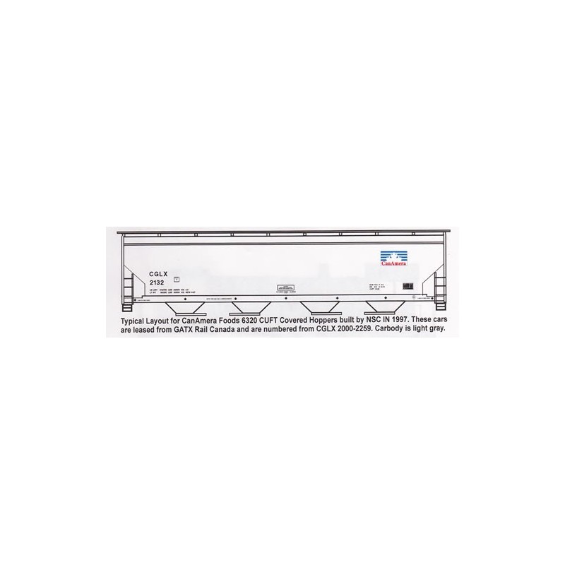 HIGHBALL F-280 CANAMERA FOODS COVERED HOPPER - HO SCALE