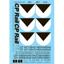 MICROSCALE DECAL 48-708 - CPRAIL CABOOSES - O SCALE