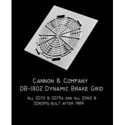 CANNON DB-1802 - EMD DYNAMIC BRAKE GRID FOR SD70/SD75 AND LATE SD60