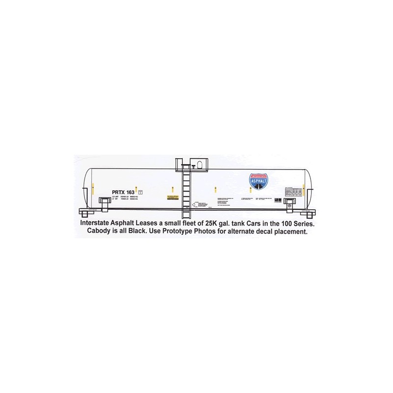 HIGHBALL F-291 INTERSTATE ASPHALT TANK CAR - HO SCALE
