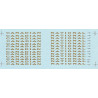 BLACK CAT DECAL - BC311 - CANADIAN NATIONAL PASSENGER LETTERBOARD LETTERING - HO SCALE