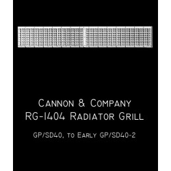 CANNON RG-1404 - EMD RADIATOR GRILLE - GP40, GP40-2, SD40 & SD40-2