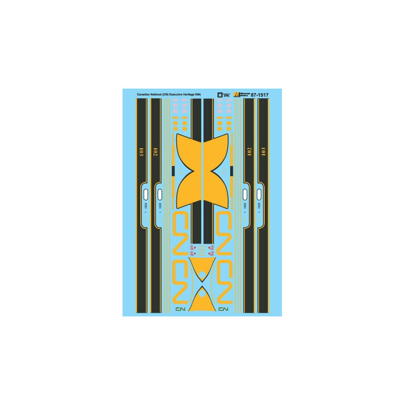 MICROSCALE DECAL 87-1517 - CANADIAN NATIONAL EXECUTIVE HERITAGE E9A