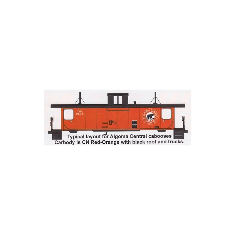 HIGHBALL F-306 ALGOMA CENTRAL CABOOSE - HO SCALE