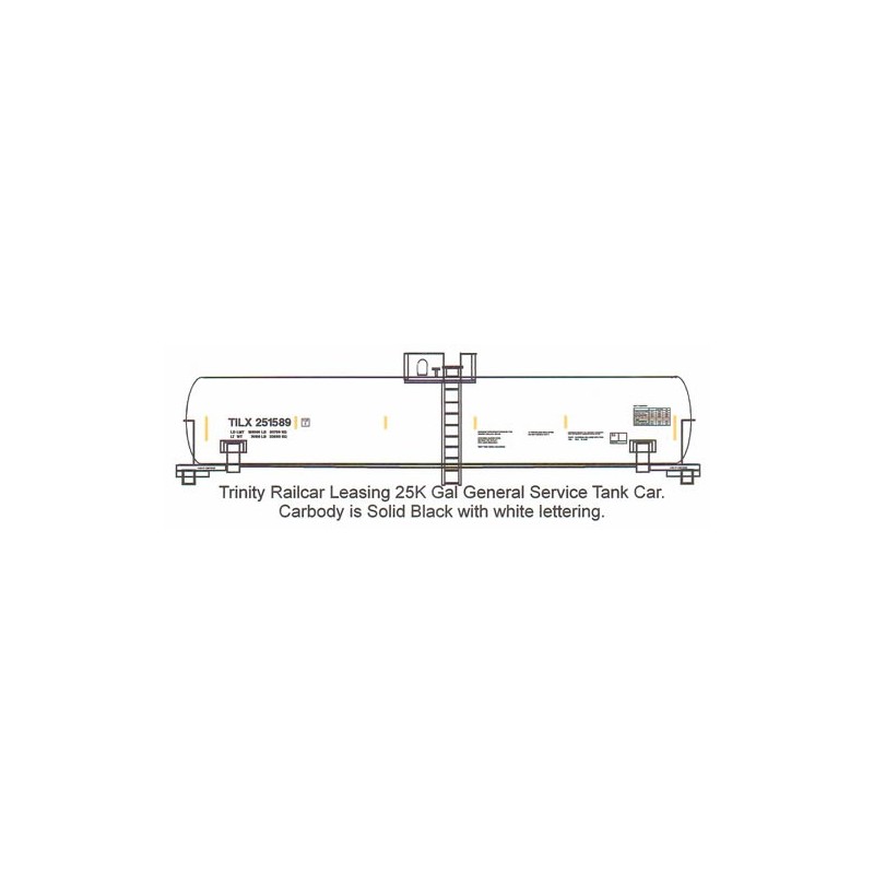 HIGHBALL TC-1 TRINITY LEASING TANK CAR - HO SCALE
