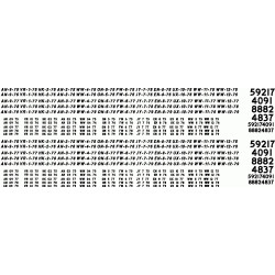 BLACK CAT DECAL - BC324 - CANADIAN PACIFIC REWEIGH DATES & LOCATIONS - 1975-1979 - WHITE LETTERING - HO SCALE