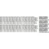 BLACK CAT DECAL - BC320 - CANADIAN PACIFIC REWEIGH DATES & LOCATIONS - 1945-1949 - WHITE LETTERING - HO SCALE
