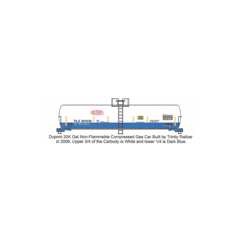 HIGHBALL TC-3 DUPONT TANK CAR - HO SCALE