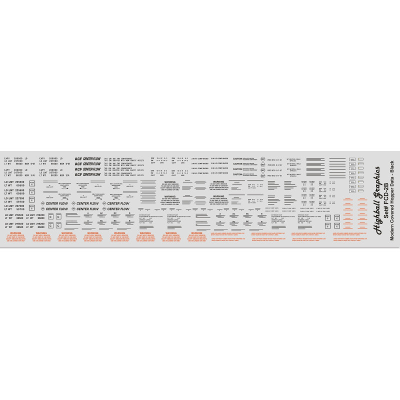 HIGHBALL FCD-2B  MODERN COVERED HOPPER DATA
