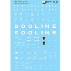 MICROSCALE DECAL 87-327 - ASSORTED 52' GONDOLAS - EL, SOO AND N&W - 1969+