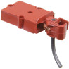 KADEE 800 MEDIUM CENTRESET PLASTIC COUPLERS WITH PLASTIC GEAR BOX - RED OXIDE - O SCALE