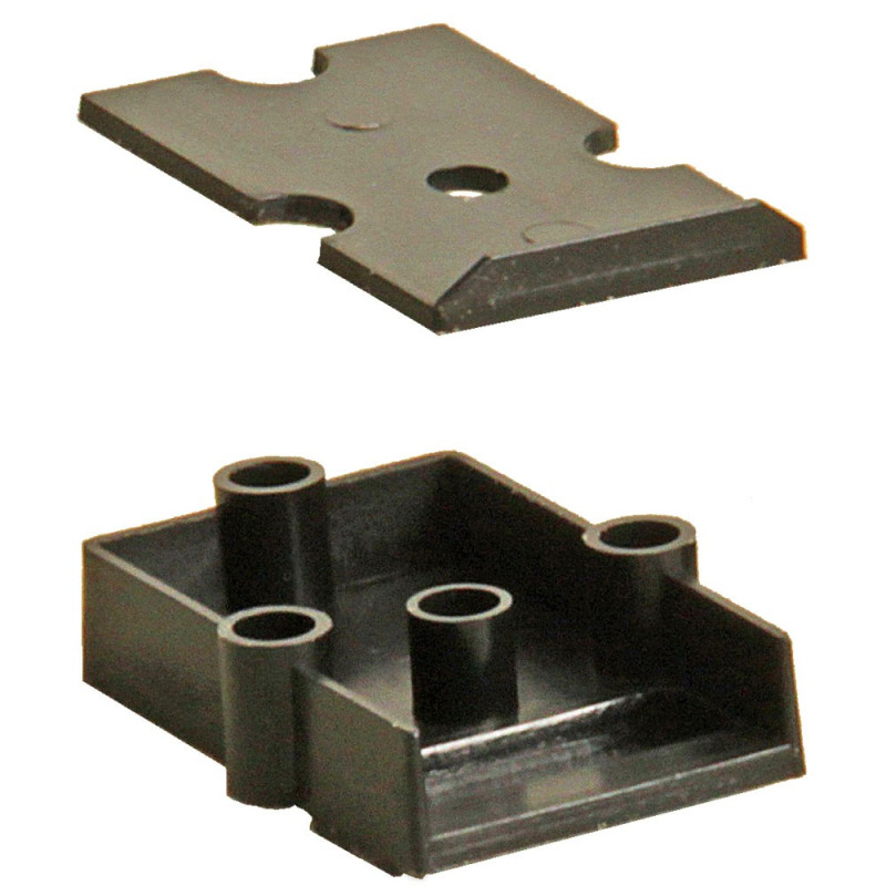 KADEE 817 PLASTIC DRAFT GEAR & LIDS - BLACK - O SCALE