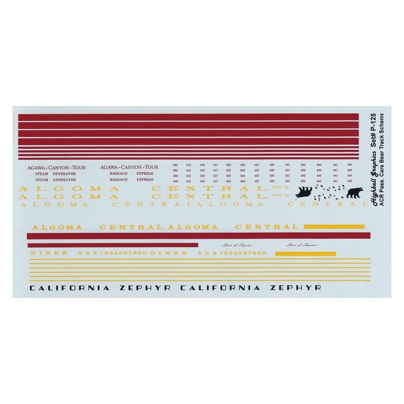 HIGHBALL P-125 ALGOMA CENTRAL PASSENGER CAR - HO SCALE