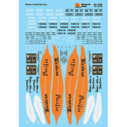 MICROSCALE DECAL 87-438 -WESTERN PACIFIC BOX CARS - HO SCALE
