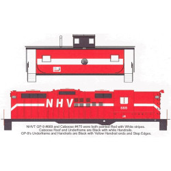 HIGHBALL L-141 NEW HAMPSHIRE VERMONT GP9 #669 & CABOOSE #475 - HO SCALE