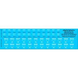 HIGHBALL RAP-001-HO - RAPIDO BARREL ORE CAR NUMBERS - ONTARIO NORTHLAND - HO SCALE