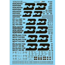 MICROSCALE DECAL 87-252 - BURLINGTON NORTHERN 2 BAY COVERED HOPPERS - HO SCALE