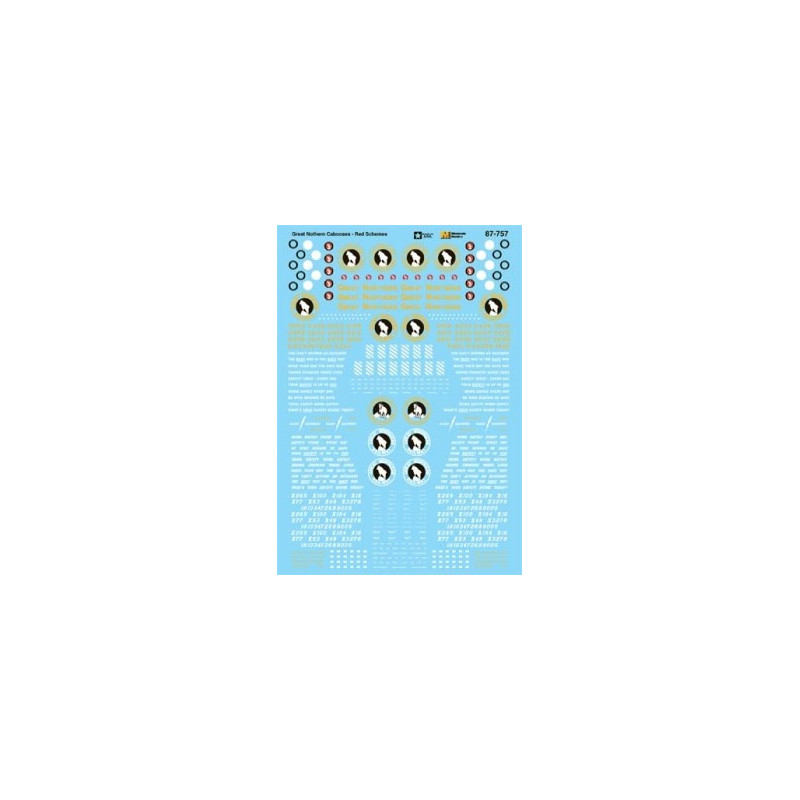 MICROSCALE DECAL 87-757 - GREAT NORTHERN CABOOSES