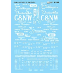 MICROSCALE DECAL 87-1006 - CHICAGO & NORTHWESTERN SLOGAN BOXCARS - HO SCALE