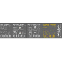 HIGHBALL F-444 US ARMED FORCES BOXCARS - HO SCALE