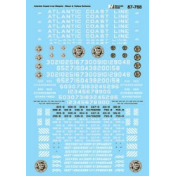 MICROSCALE DECAL 87-768 - ATLANTIC COAST LINE DIESEL LOCOMOTIVES - HO SCALE