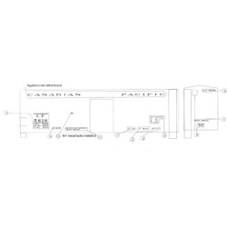 BLACK CAT DECAL - BC039 - CANADIAN PACIFIC EXPRESS REEFER - DULUX - HO SCALE