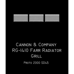 CANNON RG-1410 - EMD SD45 FARR RADIATOR GRILLES - HO SCALE