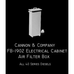CANNON FB-1902 - ELECTRICAL CABINET AIR FILTER BOX - EMD 40 SERIES - HO SCALE