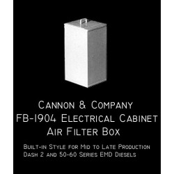 CANNON FB-1904 - ELECTRICAL CABINET AIR FILTER BOX - EMD DASH 2 SERIES - HO SCALE