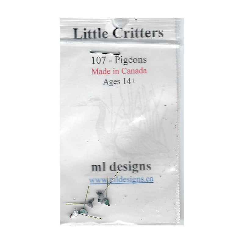 ML DESIGNS - LITTLE CRITTERS 107 - PIGEONS
