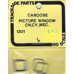 TRACKSIDE PARTS 1301 - LARGE CABOOSE WINDOWS - CN, CV, MEC - HO SCALE