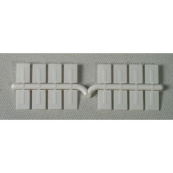A-LINE 50005 - TRACTOR & TRAILER MUD FLAPS - WHITE PLASTIC - HO SCALE