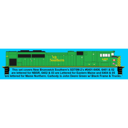 HIGHBALL L-350 NEW BRUNSWICK SOUTHERN FAMILY SD70M-2 LOCOMOTIVES - HO SCALE