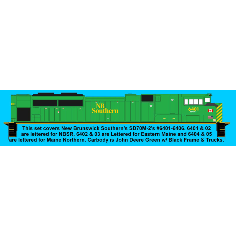 HIGHBALL L-350 NEW BRUNSWICK SOUTHERN FAMILY SD70M-2 LOCOMOTIVES - HO SCALE