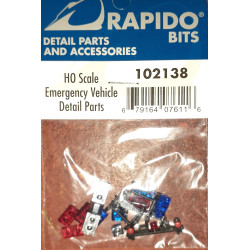 RAPIDO 102138 - EMERGENCY VEHICLE DETAIL PARTS - HO SCALE
