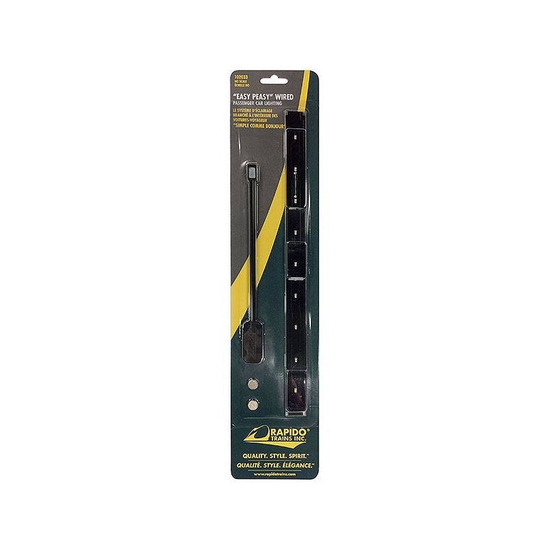 RAPIDO 102033 - EASY PEASY PASSENGER CAR LIGHTING SET - TRACK POWERED - HO SCALE