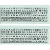 CHAMP DECAL LB-30 - RAILROAD ROMAN ALPHABET - 1/8" - BLACK