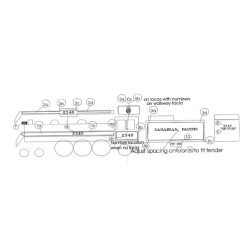 BLACK CAT DECAL - BC050-N - CANADIAN PACIFIC STEAM LOCOMOTIVE - GOLD - N SCALE
