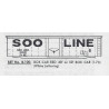 HERALD KING DECAL B-100 - SOO LINE 50' BOXCAR - HO SCALE