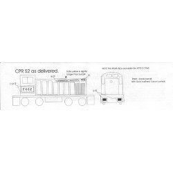 BLACK CAT DECAL - BC052 - CANADIAN PACIFIC DIESEL LOCOMOTIVE - HO SCALE