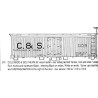 CDS DRY TRANSFER HO-241NOS  COLORADO & SOUTHERN 30' WOOD REEFER - HO SCALE